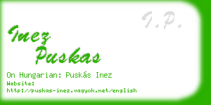 inez puskas business card